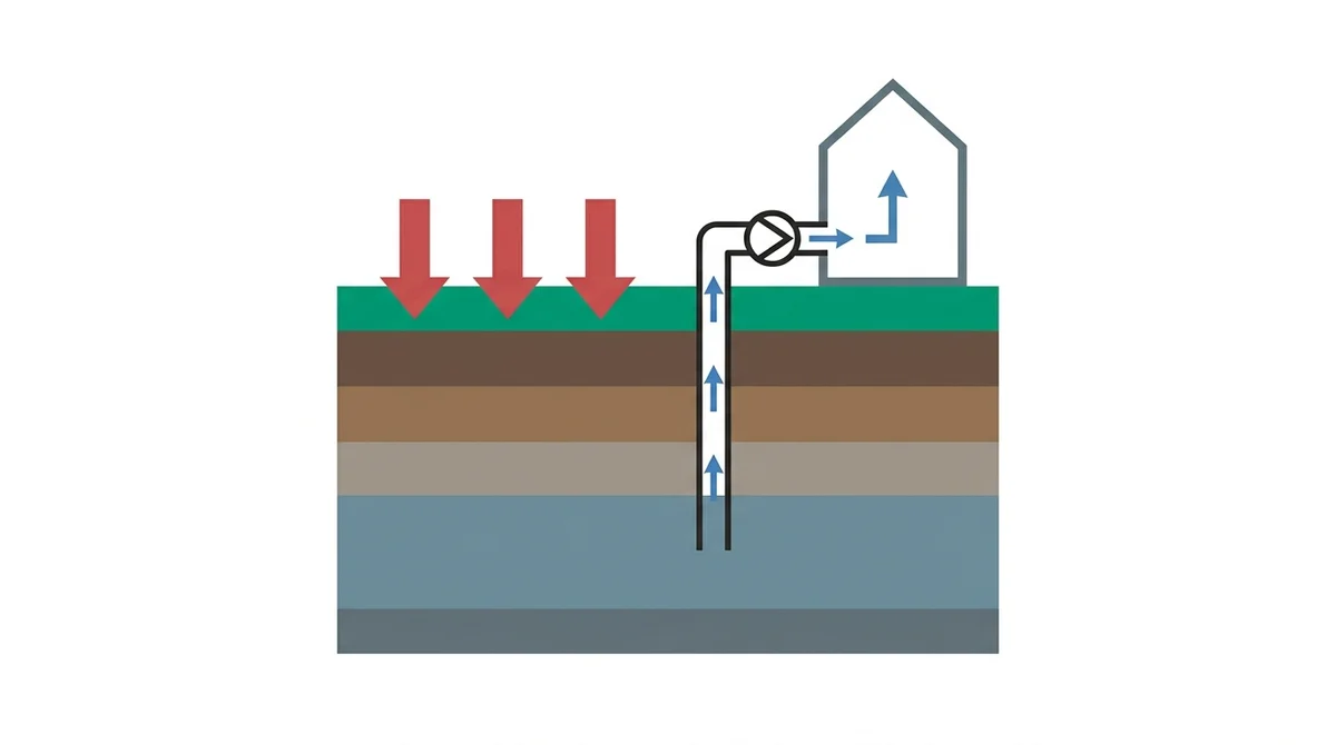 A geological cross-section showing how pumping water out of an underground aquifer causes the land surface above it to sink.