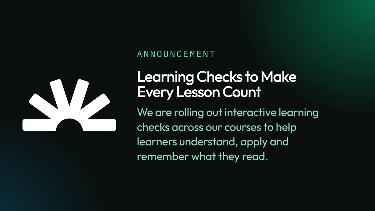 Learning Checks to Make Every Lesson Count